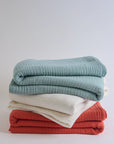 Summer Blanket Bundle – All three colors (Naturel, Sage, Terra) neatly stacked to show variety