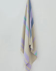 Bebe Turkish towel in Lilac – Full-length hanging view showcasing entire pattern and texture