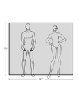 Summer Blanket in Naturel – Dimensioned graphic drawing showing size and features