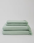 Dual Texture Bath Towel Set (2 Bath + 2 Hand Towels) Sage