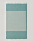 Alcazar Turkish towel in Sage – Flat lay back side showing reverse weave
