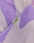 Fiori Turkish towel in Lilac – Close-up draped towel showing detail and texture