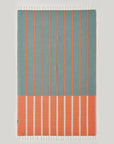 Lane Turkish towel in Peach Cream – Flat lay front side with visible pattern