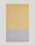 Lane Turkish towel in Pink Blue – Flat lay back side showing reverse weave