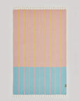 Lane Turkish towel in Pink Blue – Flat lay front side with visible pattern