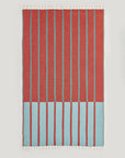 Lane Turkish towel in Sage Terra – Flat lay back side showing reverse weave