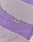 La Luna Turkish towel in Lilac – Close-up draped towel showing detail and texture
