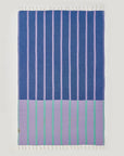 Lane Turkish towel in Lilac Green – Flat lay front side with visible pattern