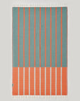 Lane Turkish towel in Peach Cream – Flat lay front side with visible pattern