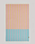 Lane Turkish towel in Pink Blue – Flat lay front side with visible pattern