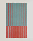 Lane Turkish towel in Peach Cream – Flat lay front side with visible pattern