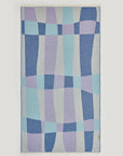 Pale Pluie Turkish towel in Mellow Indigo – Flat lay front side with visible pattern