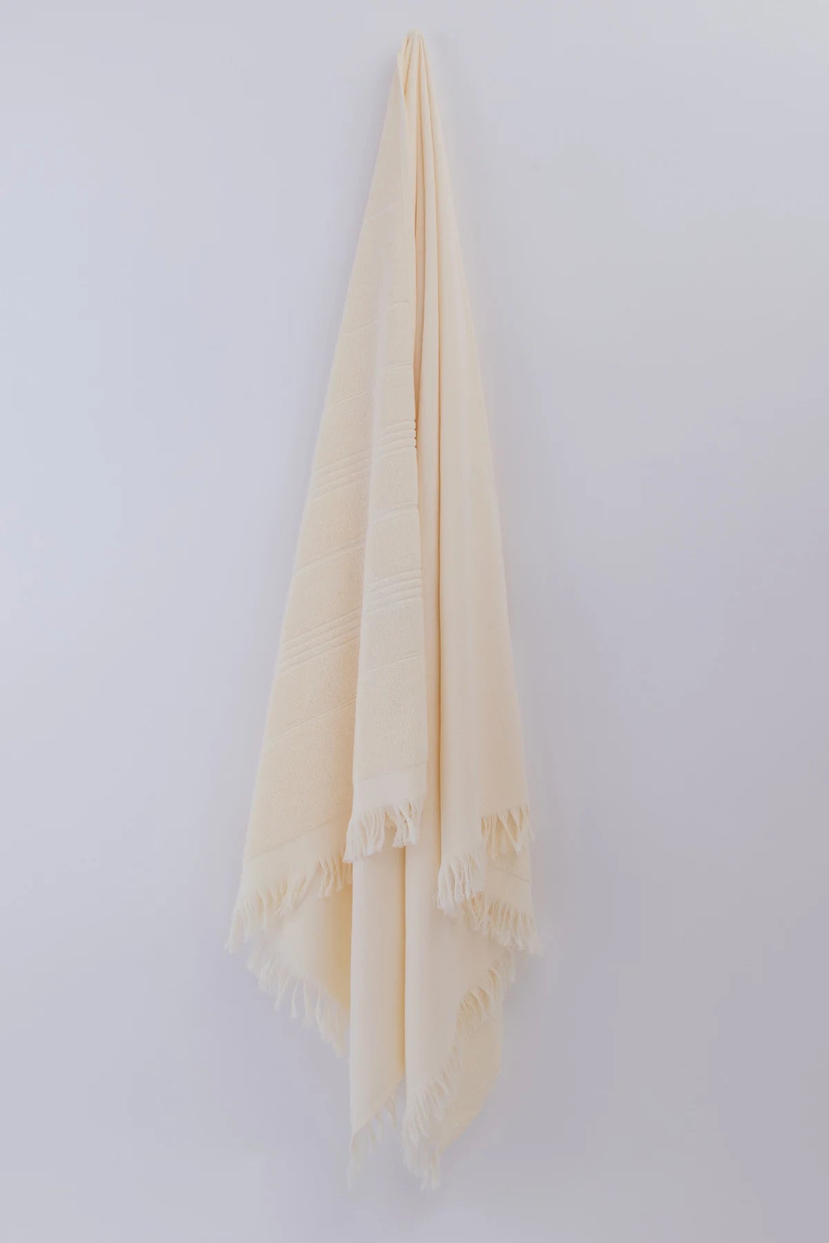 Dual Texture Bath Towel Set (2 Bath + 2 Hand Towels) Ivory