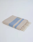 Bebe Turkish towel in Indigo – Neatly folded towel, compact and ready for use