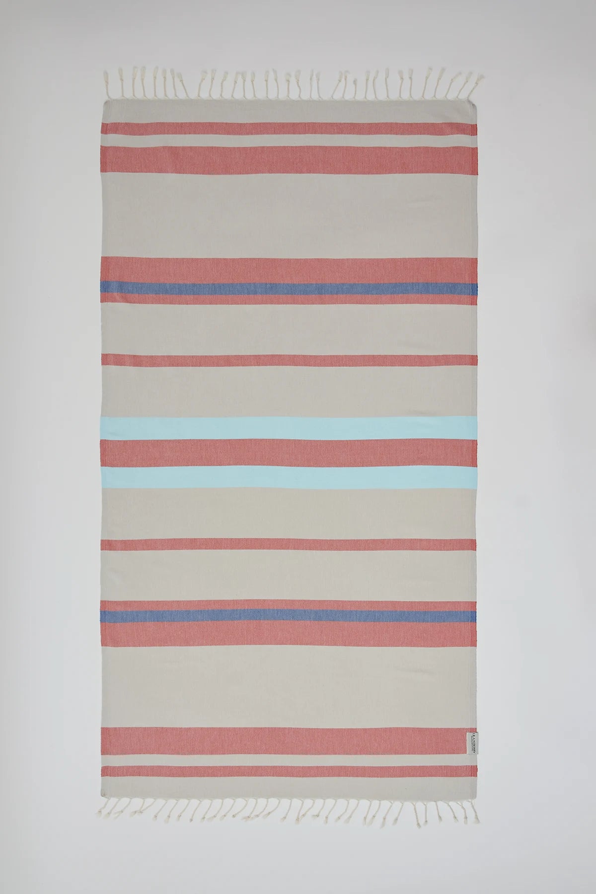 Bebe Turkish towel in Terra – Flat lay front side with visible pattern