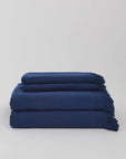 Dual Texture Bath Towel Set (2 Bath + 2 Hand Towels) Indigo