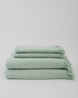 Dual Texture Bath Towel Set (2 Bath + 2 Hand Towels) Sage