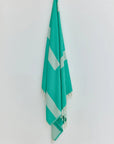 Beach/Bath,Crystal Green,Turkish towel,hanged,summer,line patterned,double-faces,purified sand,light,compact, easy pack,fun, recycled