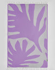 Fiori Turkish towel in Lilac – Flat lay front side with visible pattern