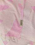 Fiori Turkish towel in Pink Blush – Close-up draped towel showing detail and texture
