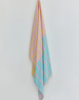 Beach/Bath,Pink-Blue,Turkish towel,hanged,summer,line patterned,double-faces,purified sand,light,compact, easy pack,fun, recycled,double color