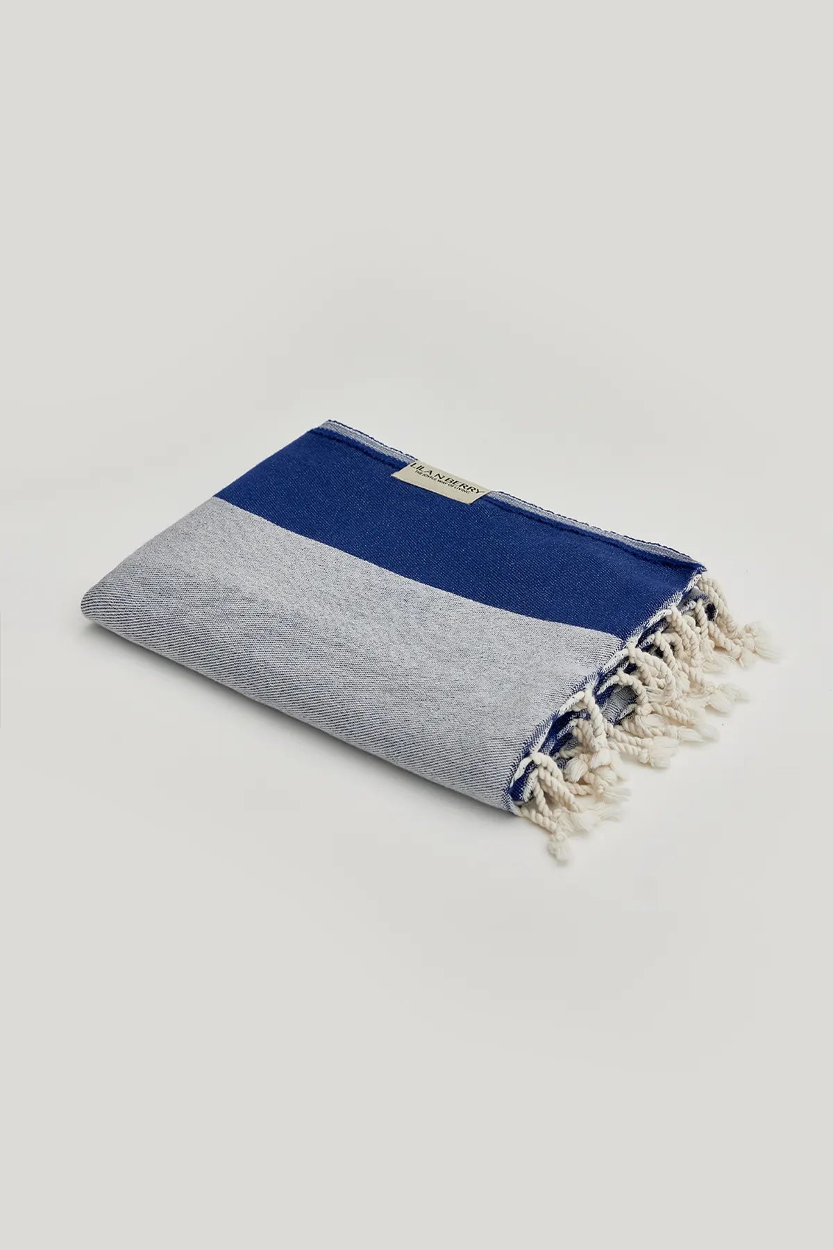 Beach/Bath,Indigo,Turkish towel, folded,summer,line patterned,double-faces,purified sand,light,compact, easy pack,fun, recycled